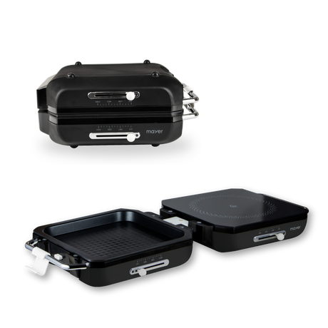 Foldable Multi-Functional Ceramic Cooker with Grill